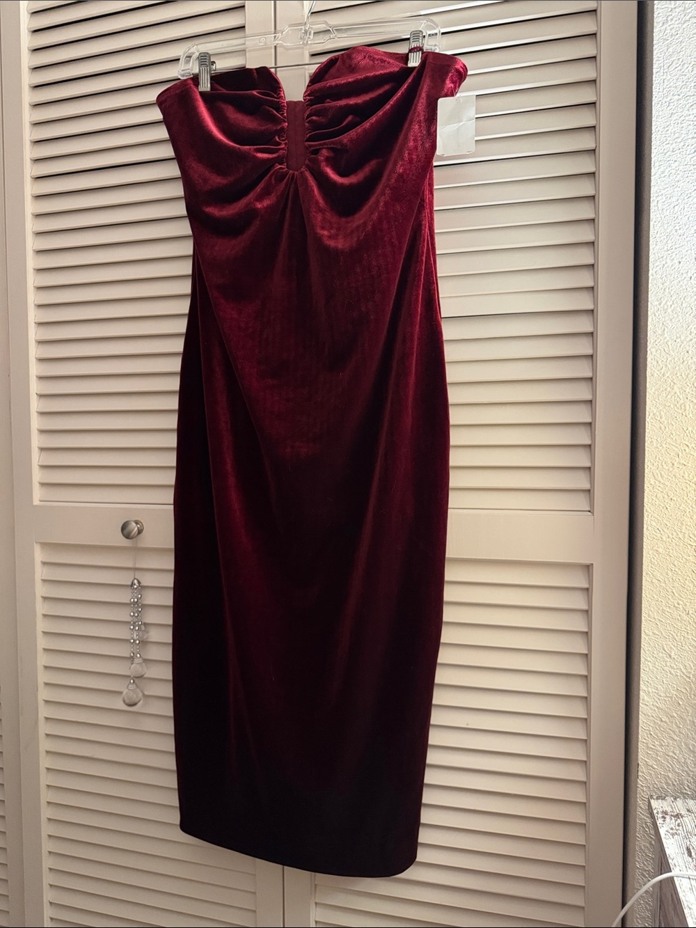Astr The Label Strapless Meghan Crimson Red Velvet Sweetheart Dress NWT Large